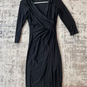 Women’s Ralph Lauren Surplice Jersey Black Dress